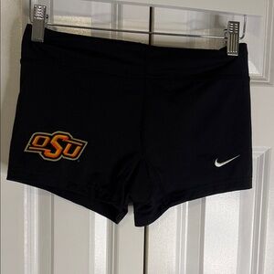 Nike Women's Oklahoma State Black Athletic Shorts with Logo